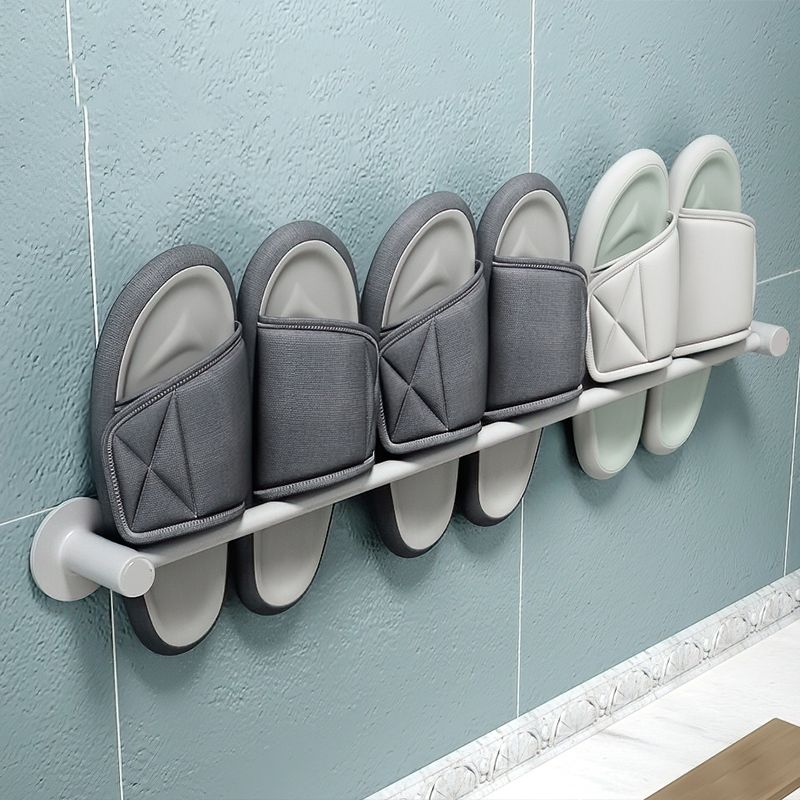 BowLift | 2-piece modern bathroom accessory set metal slipper rack/towel bar