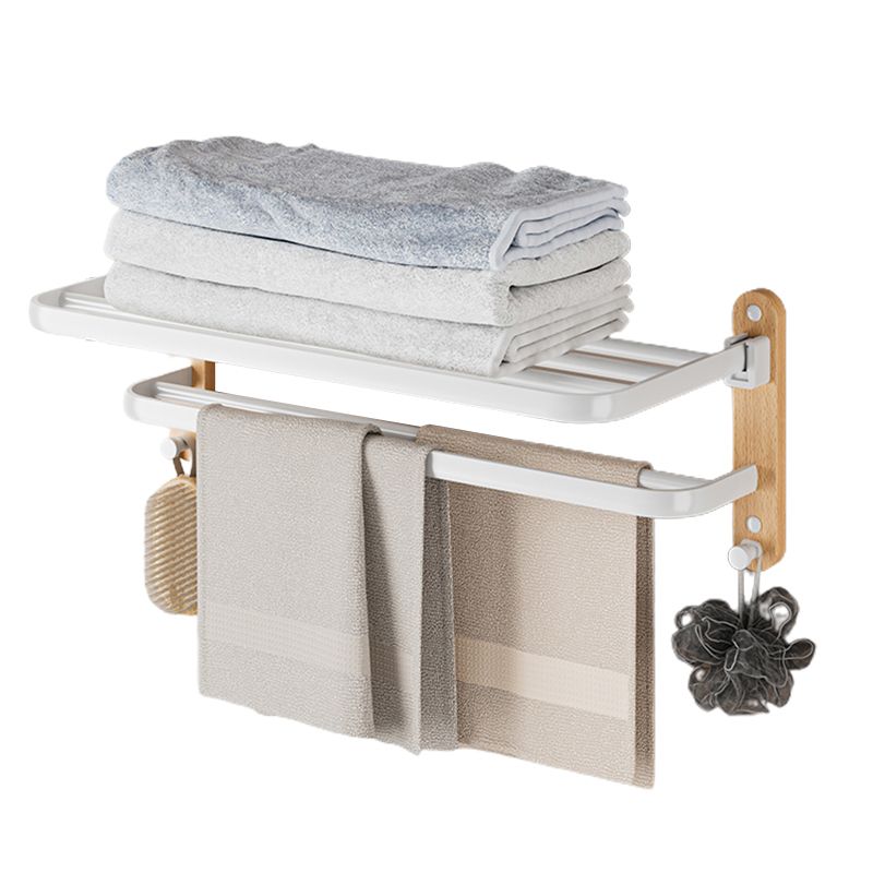 BowLift | White Metal and Solid Wood Bathroom Accessories Hardware Set