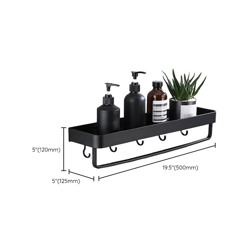 BowLift | Contemporary Bathroom Accessory Set Black Surface Bathrobe Hook/Towel Ring Bar