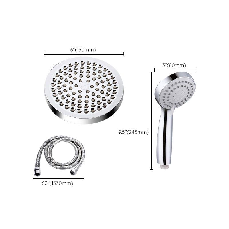 BowLift | 4-Setting Silver Shower Set Concealed Wall Mount Holder Tee with Outlet