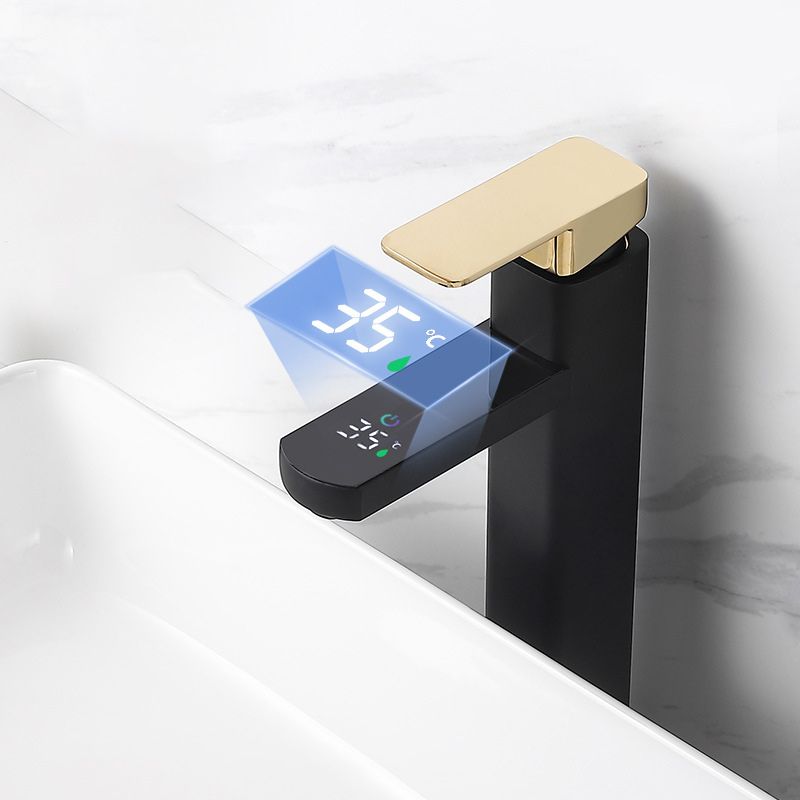 BowLift | Contemporary sink faucet Digital display Monochrome Low arch basin Bathroom sink