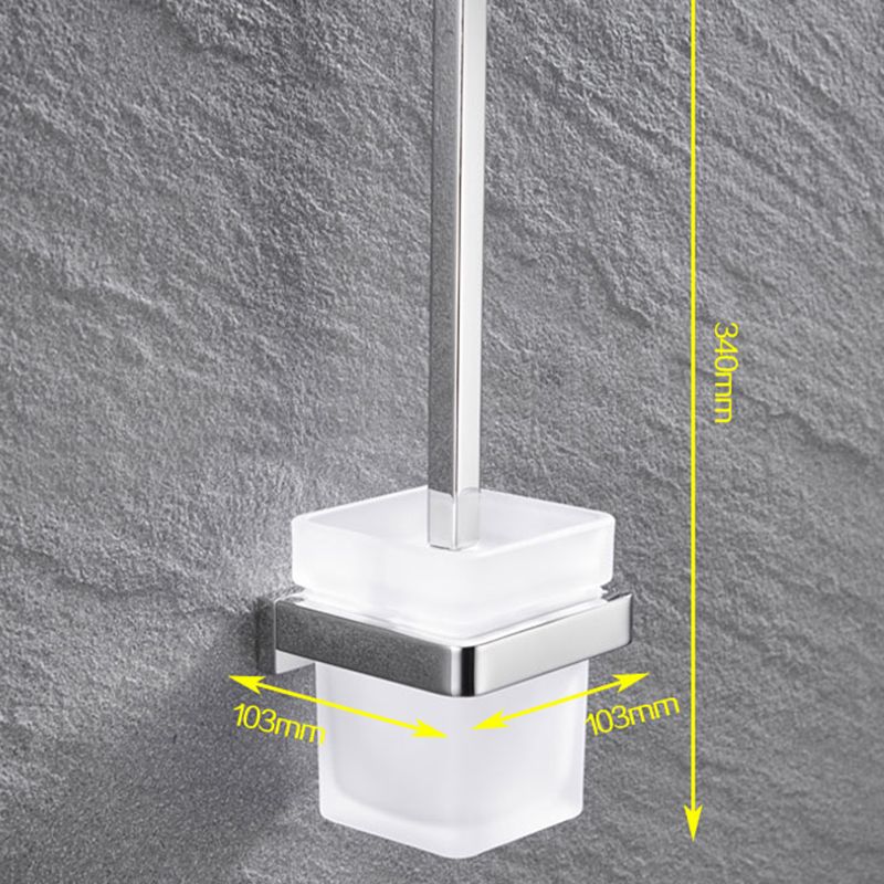 BowLift | 5-piece modern bathroom accessories as single item or in set Polished chrome bathroom set