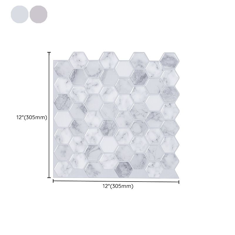 BowLift | Peel and Stick Tile Waterproof Hexagonal Plastic Peel and Stick Tile for Shower