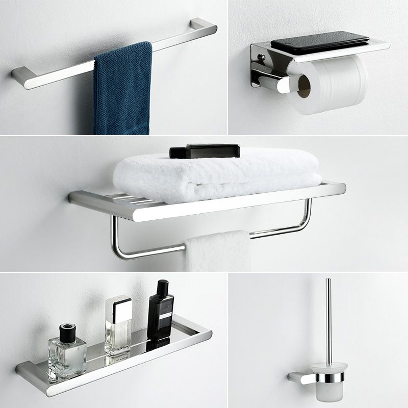 BowLift | Contemporary bathroom accessories single item or in set in silver