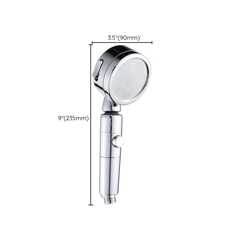 BowLift | Contemporary Handheld Showerhead Round 3 Setting Sprayhead in Silver