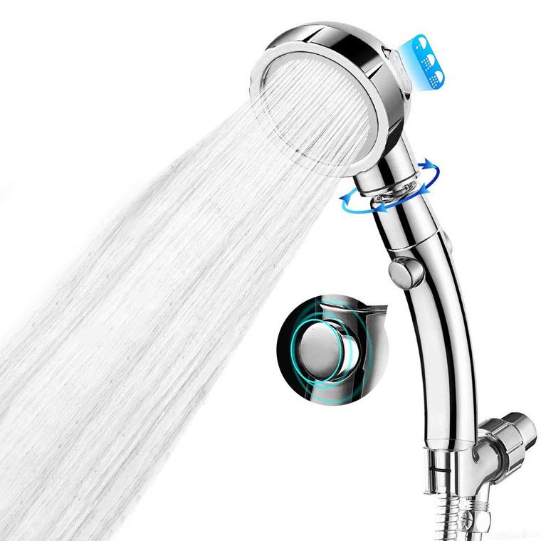 BowLift | Contemporary Hand Shower Head Silver 3-Spray Pattern Wall Mounted Shower Head
