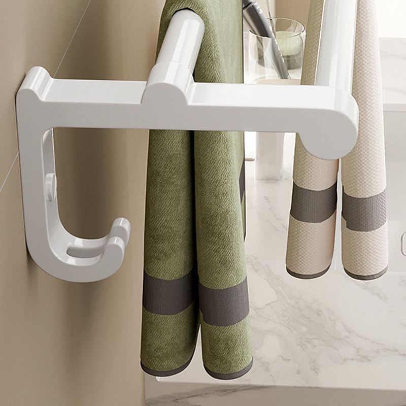 BowLift | White Bathroom Accessory Set Contemporary Aluminum Bathroom Accessory Kit with Towel Holder