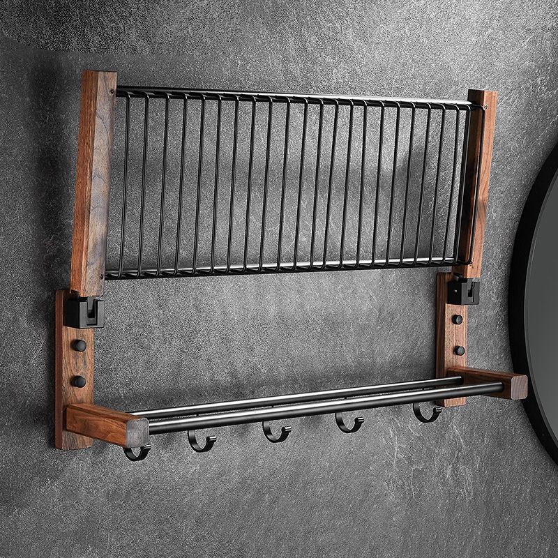 BowLift | 7-piece bathroom accessory set wood and metal bathroom accessory hardware set