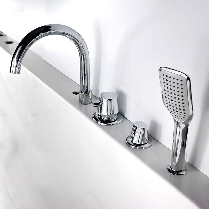 BowLift | Wall-mounted Copper Roman Bathtub Faucet Low Arc Roman Bathtub Filler Trim