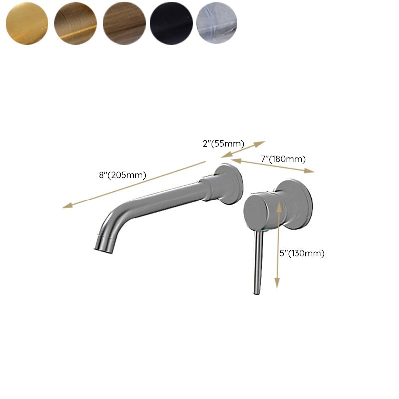 BowLift | Lever handles Wall-mounted bathroom faucet High-arch sink faucet