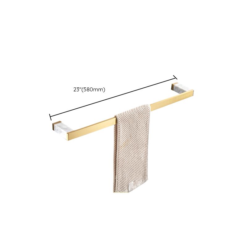 BowLift | Brushed Brass Bathroom Accessory Set Metal & Marble Bathroom Hardware Set with Bathtub Shelf