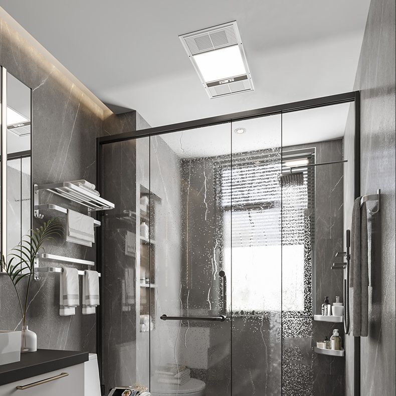 BowLift | 7-piece Bathroom Accessory Set Modern Aluminum Bathroom Set in Silver