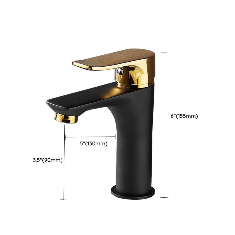 BowLift | Black-Gold Vessel Sink Faucet Lever Handle Low Arc Vessel Faucet
