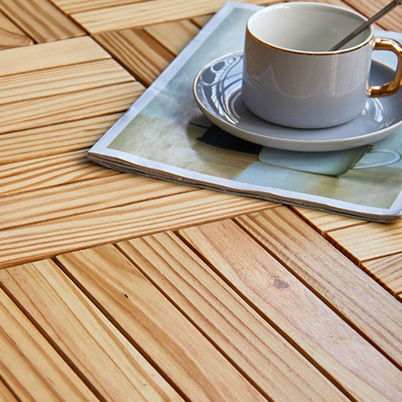 BowLift | 7-Slat Square Wood Terrace Tiles Laying Pattern Outdoor Terrace Tiles