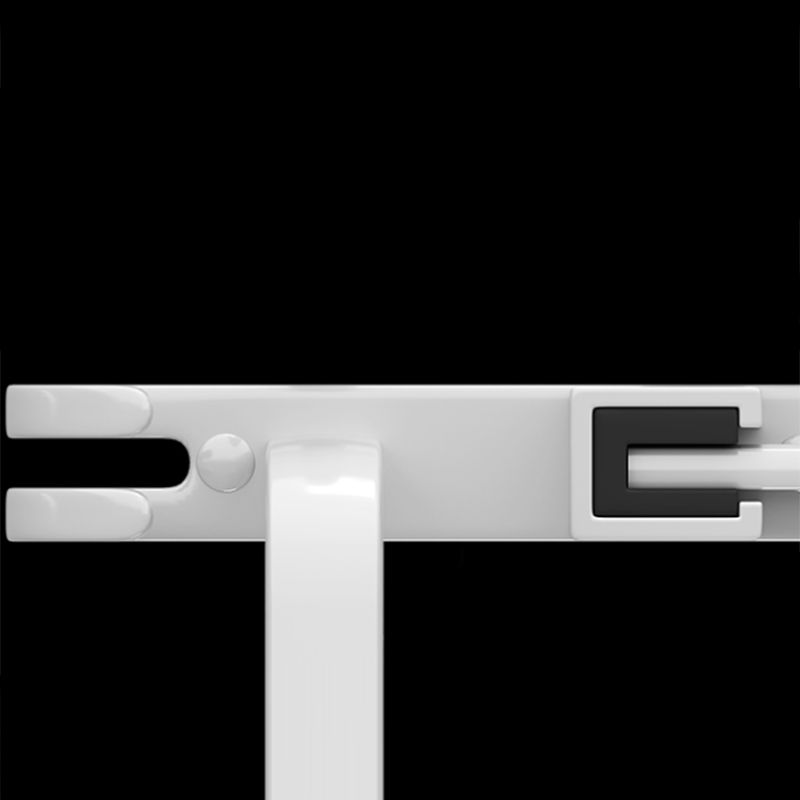 BowLift | Contemporary Bathroom Hardware Set in White with Bath Shelf/Towel Holder/Paper Holder