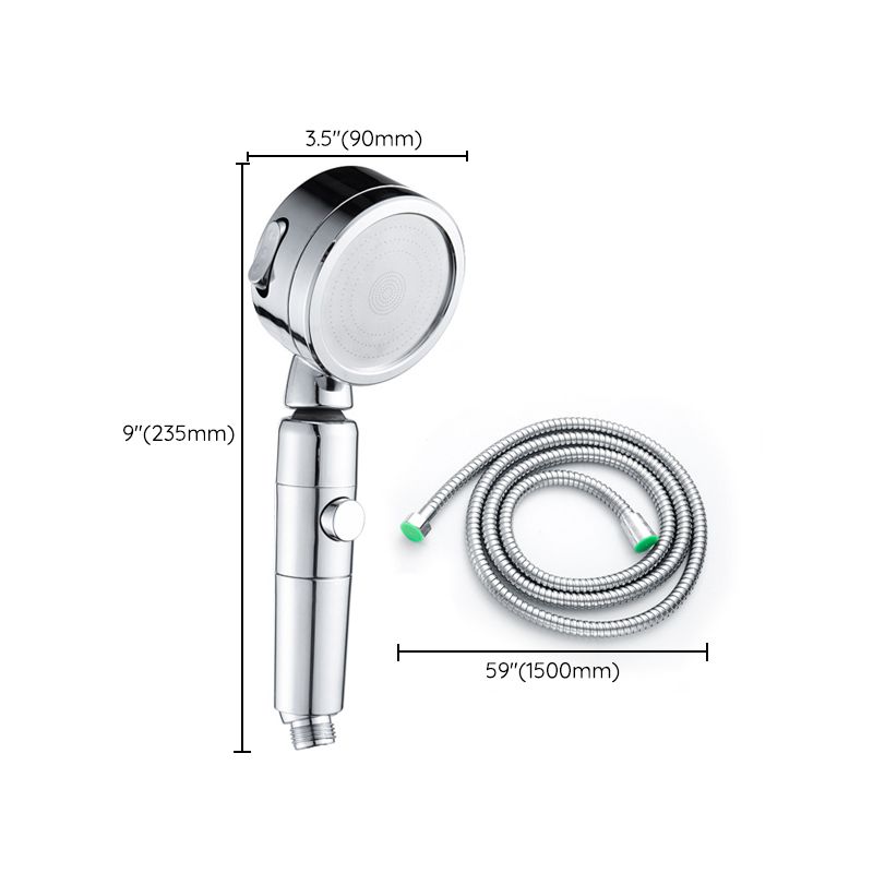 BowLift | Contemporary Handheld Showerhead Round 3 Setting Sprayhead in Silver