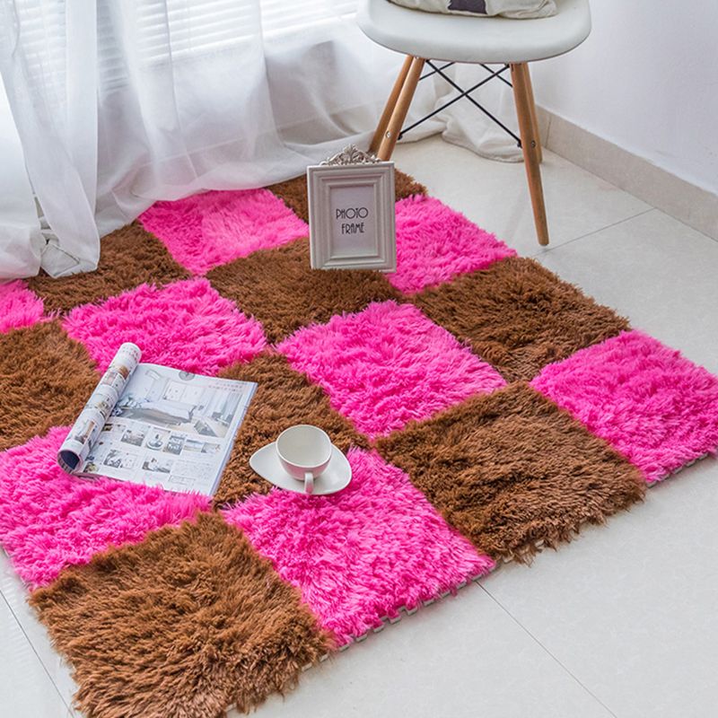 BowLift | Modern Carpet Tiles Interlocking Color Block Shag Carpet Tiles