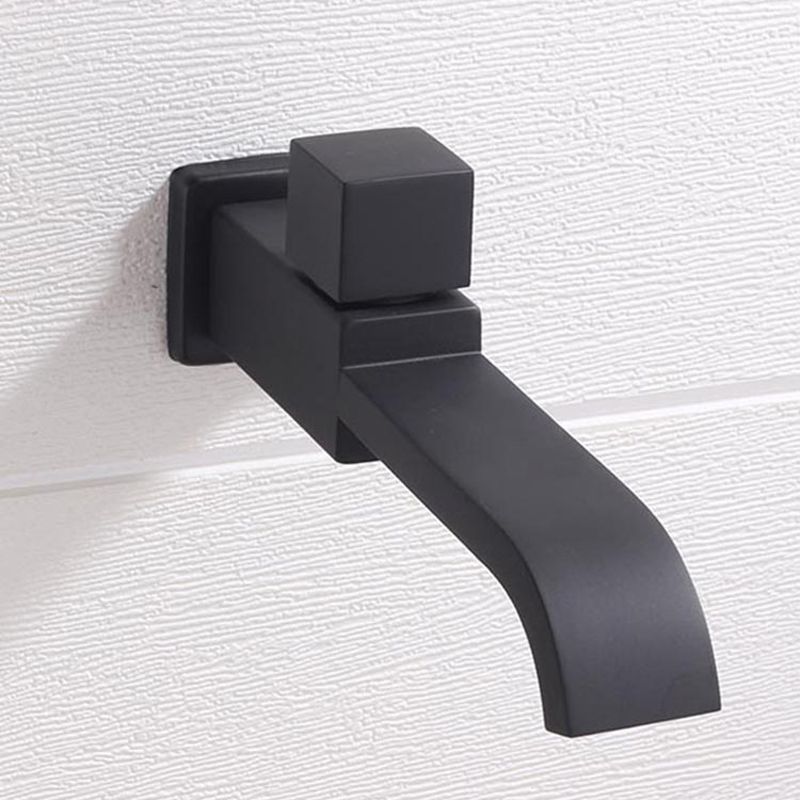BowLift | Contemporary Wall Mounted Bathroom Faucet Handle Knob Solid Brass Square Faucet