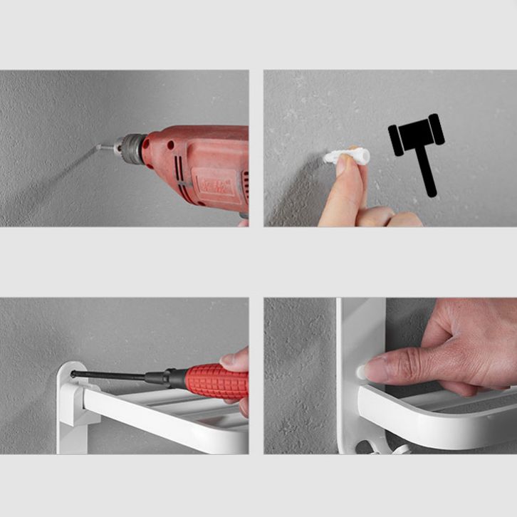 BowLift | Aluminium Bathroom Accessories Set Modern White Bathroom Accessories Set