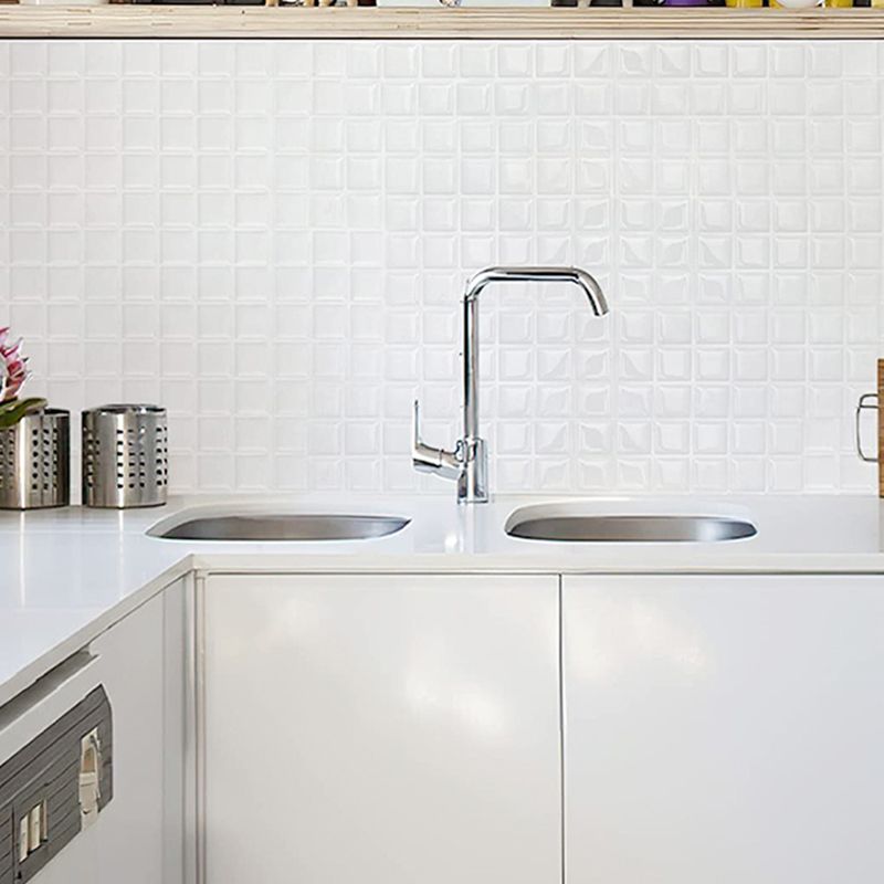 BowLift | White Subway Tiles Water-Resistant Peel & Stick Tile for Kitchen Backsplash