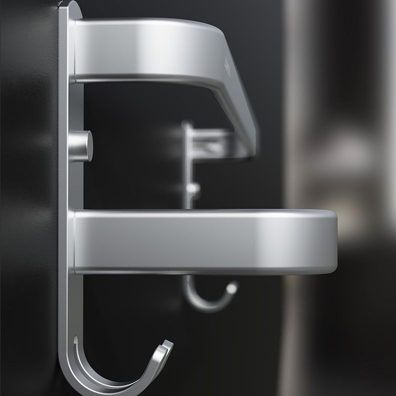 BowLift | 7-piece Bathroom Accessory Set Modern Aluminum Bathroom Set in Silver