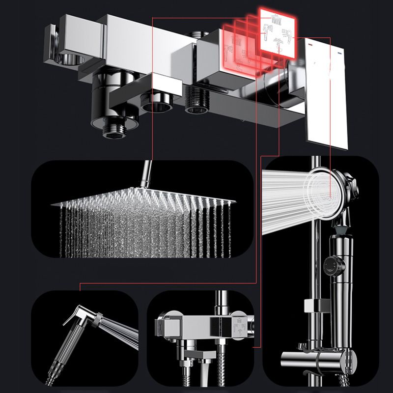 BowLift | Wall-mounted shower system handle lever spot resist copper shower system