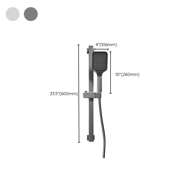 BowLift | Wall-mounted shower system Gray Adjustable spray pattern Lever handle Shower hose Shower set
