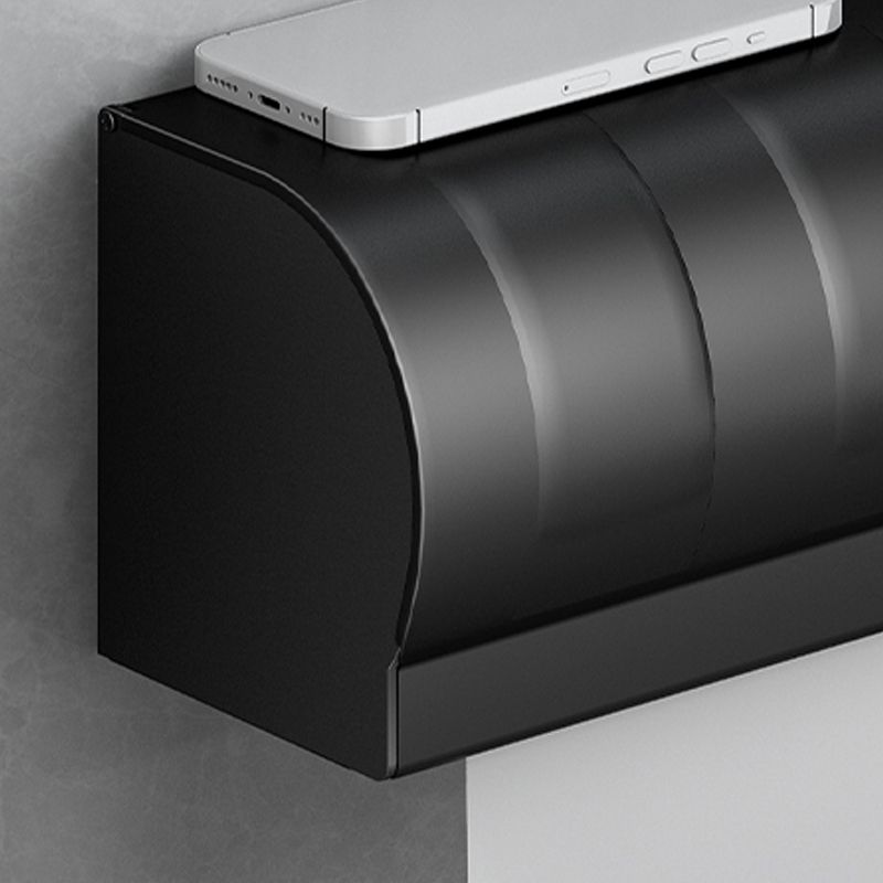 BowLift | Classic Bathroom Accessories Set in Aluminum Black Finish Bathrobe Hook/ Towel Bar