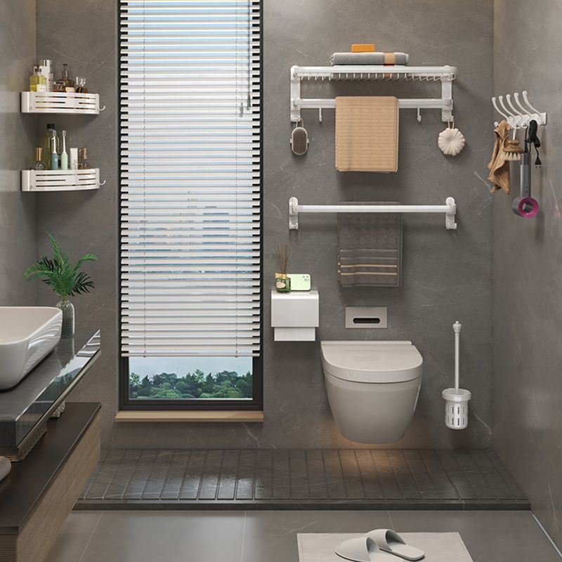 BowLift | Modern Bathroom Accessory Set White Paper Holder Bathroom Shelf Bathroom Fittings Set
