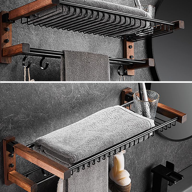 BowLift | 7-piece bathroom accessory set wood and metal bathroom accessory hardware set