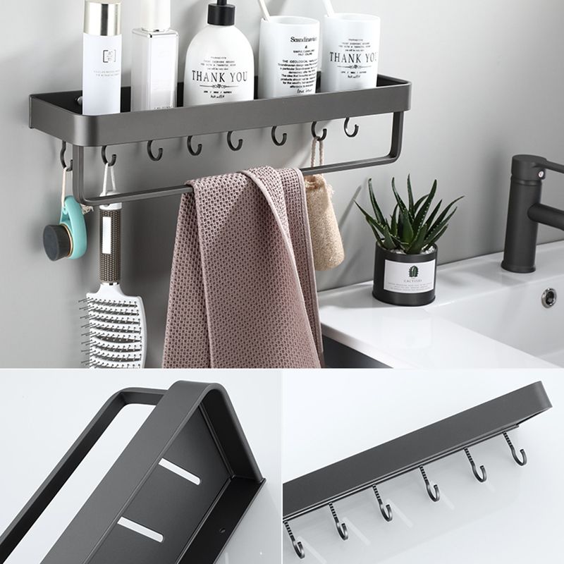 BowLift | Contemporary bathroom accessories single piece or in a set made of gray metal