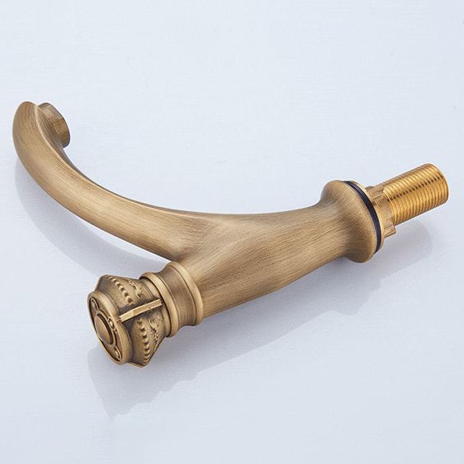 BowLift | Brass farmhouse sink faucet single-hole faucet knob handle bathroom faucet