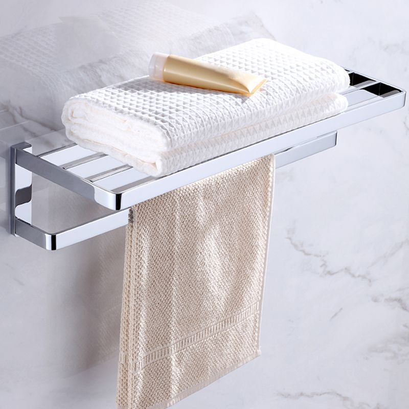 BowLift | Chrome brass modern bathroom accessory set with towel bar/ ring/ paper holder & bathrobe hook