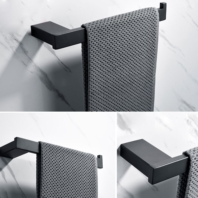 BowLift | 5-piece Modernism Bathroom Accessory Set in Matte Black Stainless Steel