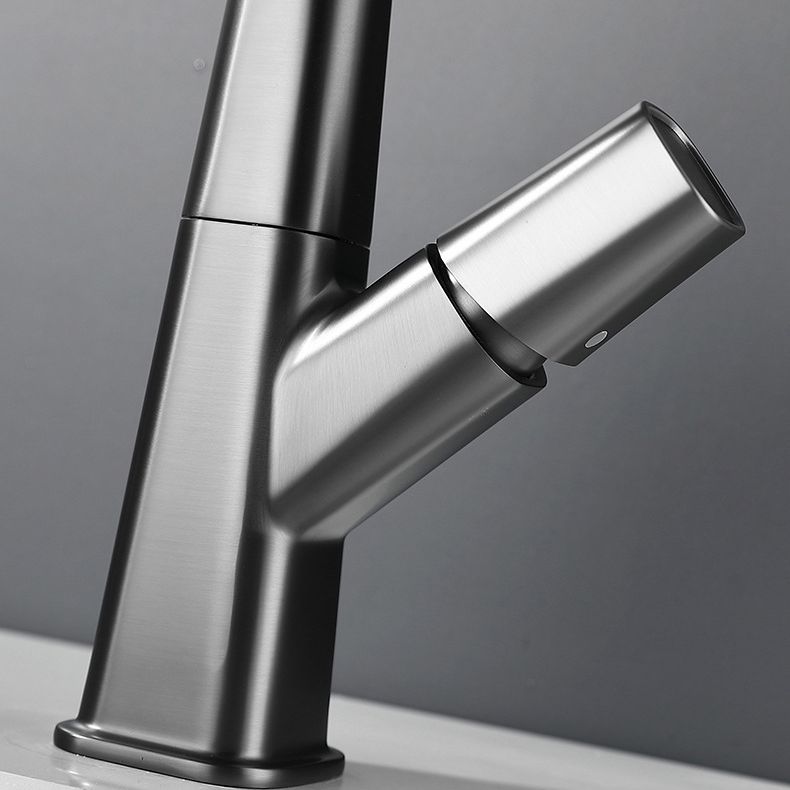 BowLift | Brass Contemporary Sink Faucet Pull-Out Round Bathroom Faucet