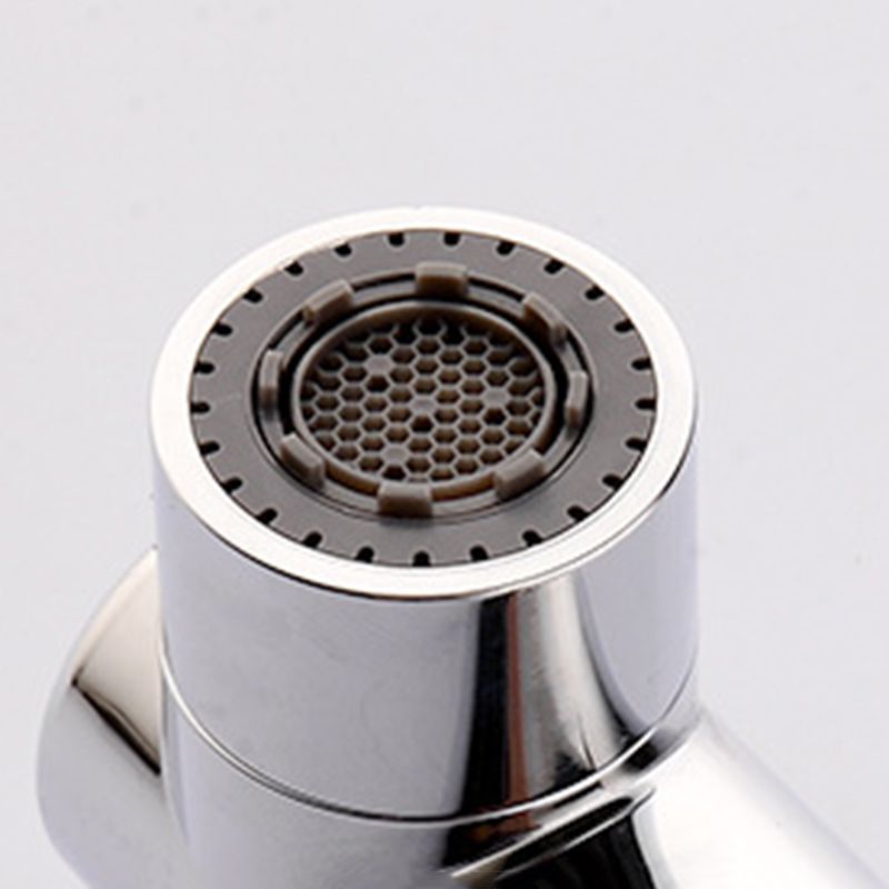 BowLift | Round contemporary bathroom faucet with lever handle and single hole installation
