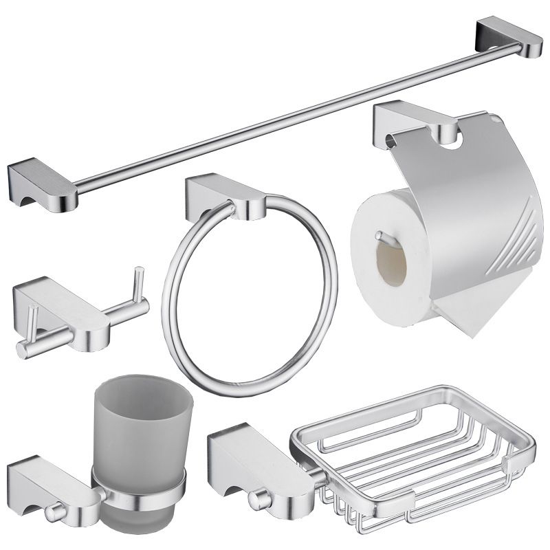 BowLift | 6-piece Chrome Bathroom Accessory as Individual Piece or as Set with Towel Ring Bar