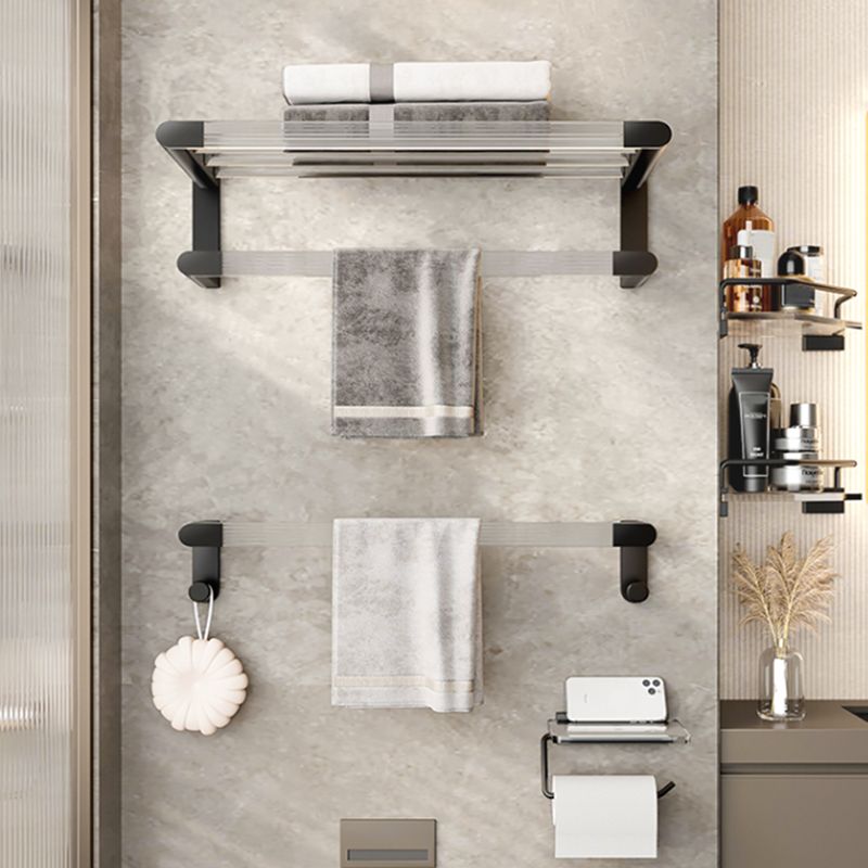 BowLift | Black Bathroom Set Metallic & Acrylic Bathroom Accessories Set made of Stainless Steel Aluminium