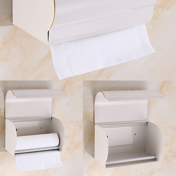 BowLift | Vintage Bathroom Accessory Set Aluminum Paper Holder in White