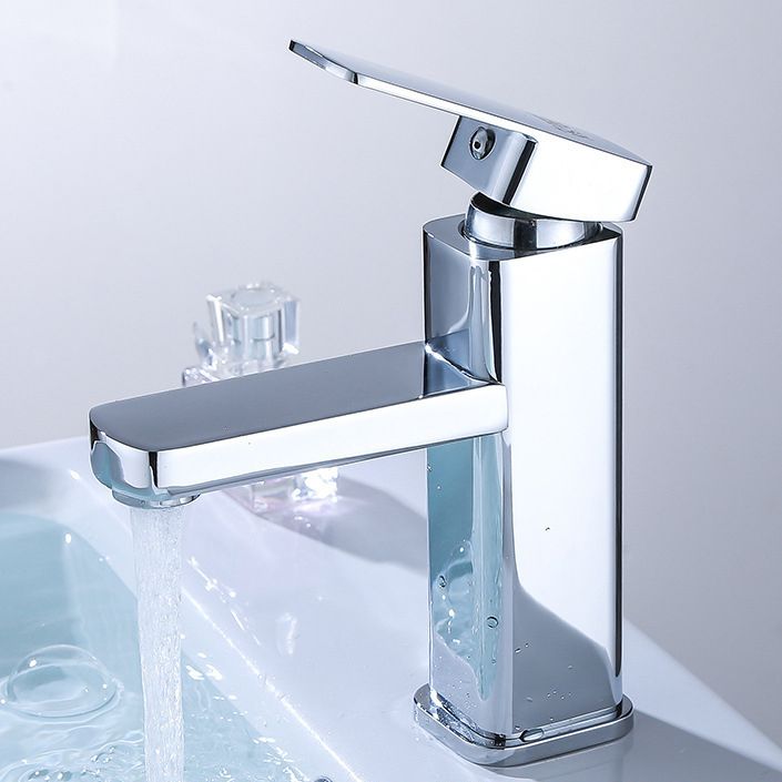 BowLift | Industrial Bathroom Faucet Stainless Steel Lever Handles with Water Hose Sink Faucet