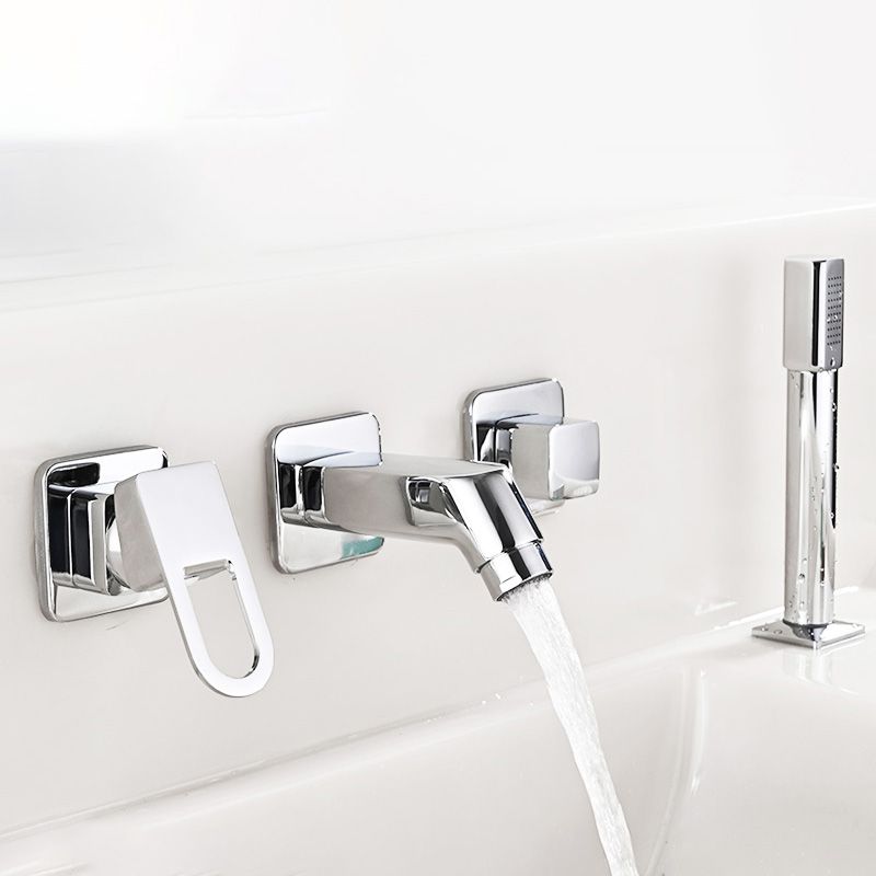 BowLift | Wall Mounted Faucet Brass Lever Handle Bathroom Faucet Hand Shower