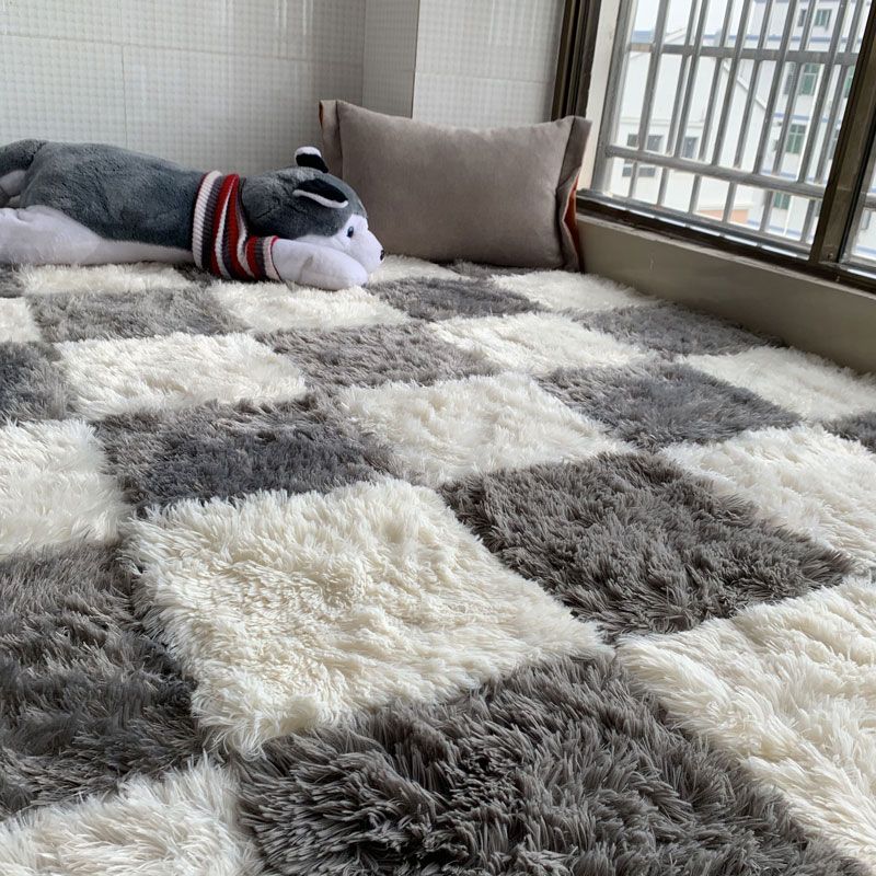 BowLift | Modern Carpet Tiles Interlocking Color Block Shag Carpet Tiles