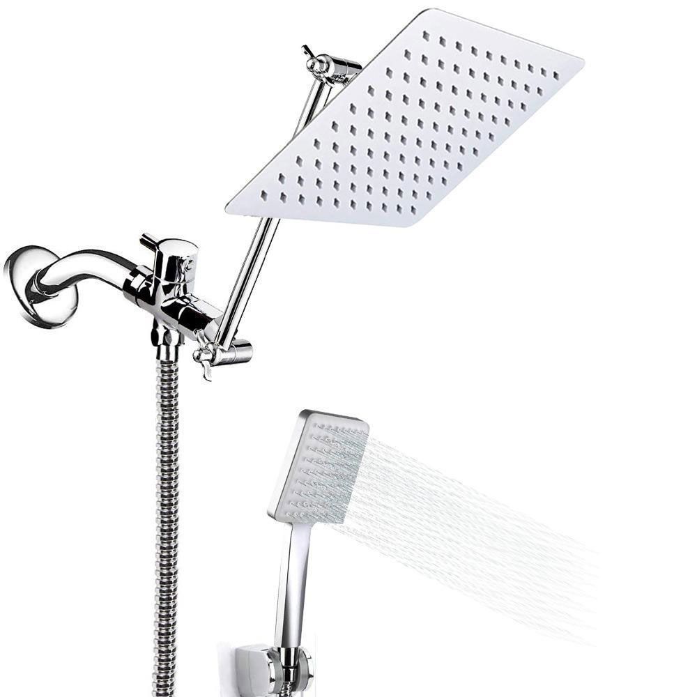 BowLift | Contemporary Shower Head Combination Polished Stainless Steel Wall-Mount Shower Head