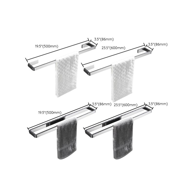 BowLift | 5-piece modern bathroom accessories as single item or in set Polished chrome bathroom set