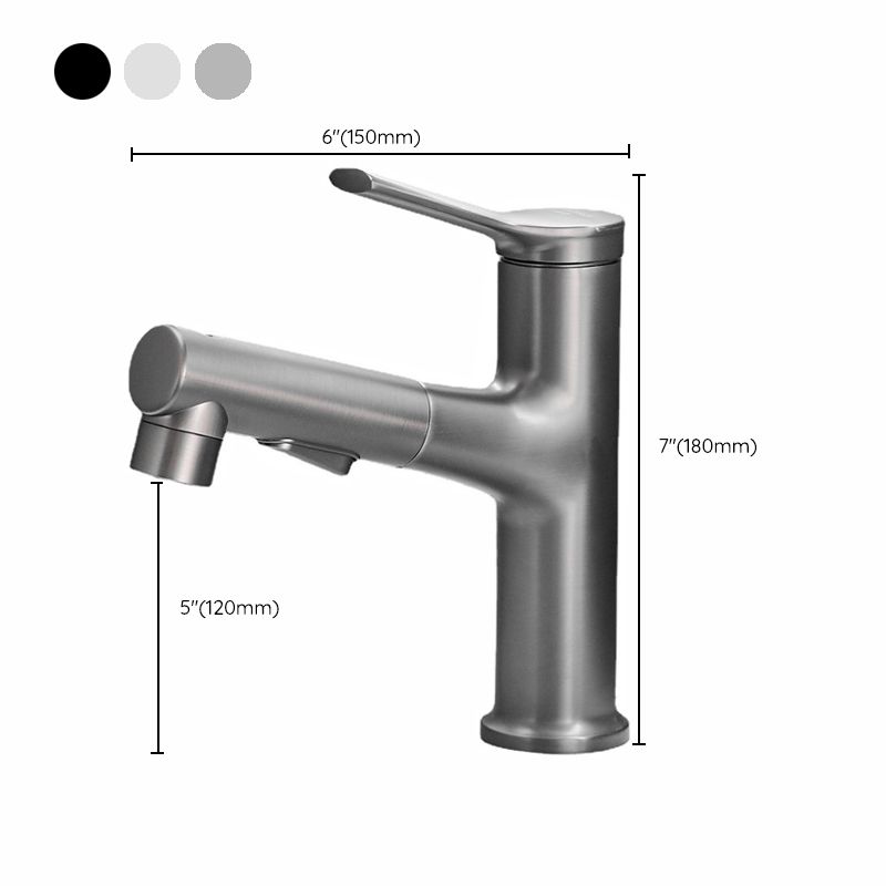 BowLift | Contemporary sink faucet pull-out basin tap with lever handle