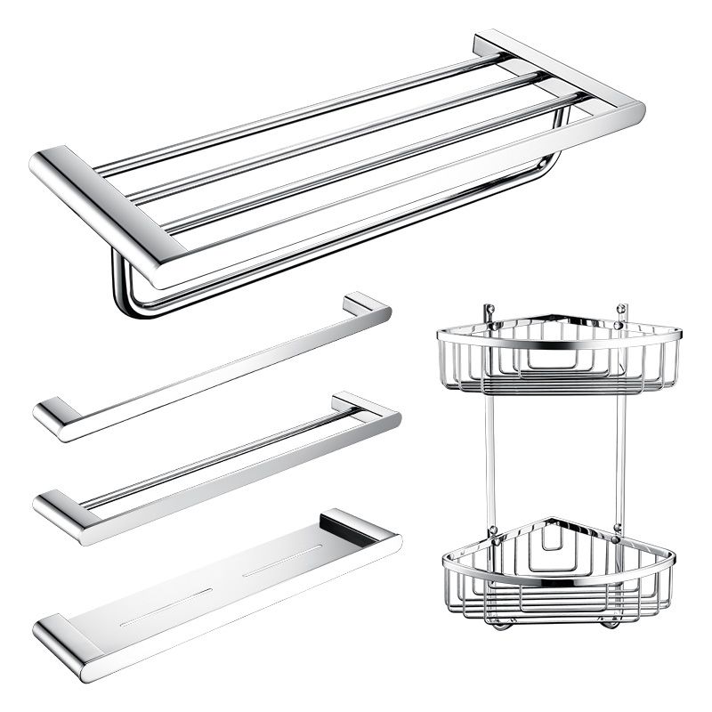 BowLift | Contemporary bathroom accessories single item or in set in silver