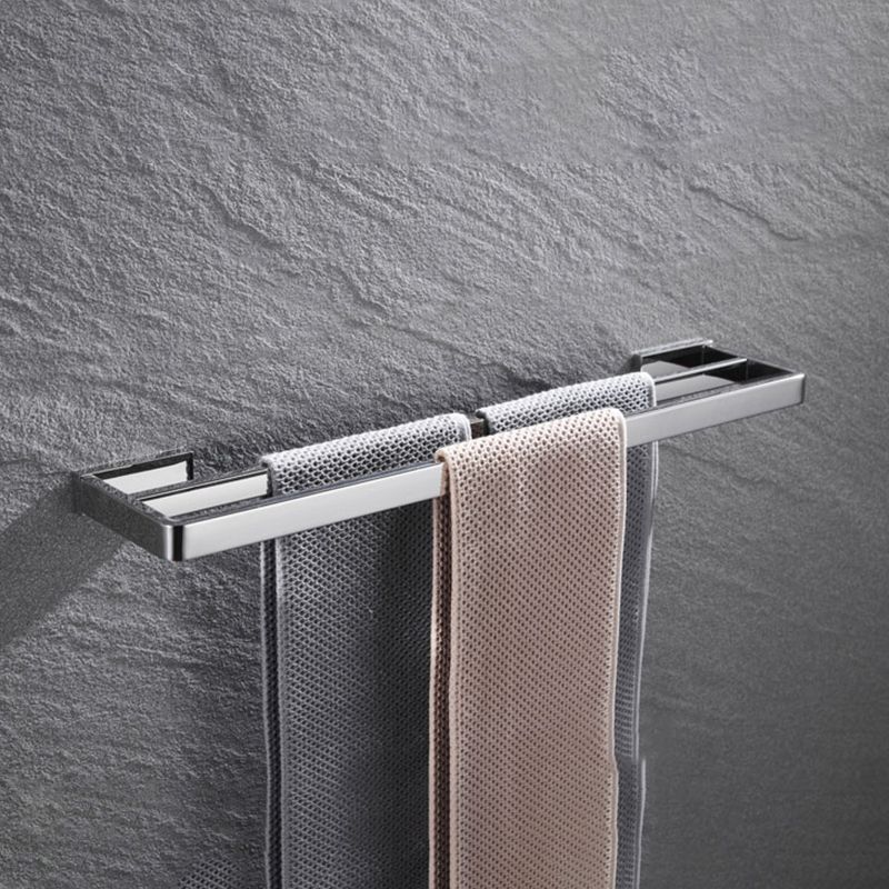 BowLift | 5-piece modern bathroom accessories as single item or in set Polished chrome bathroom set