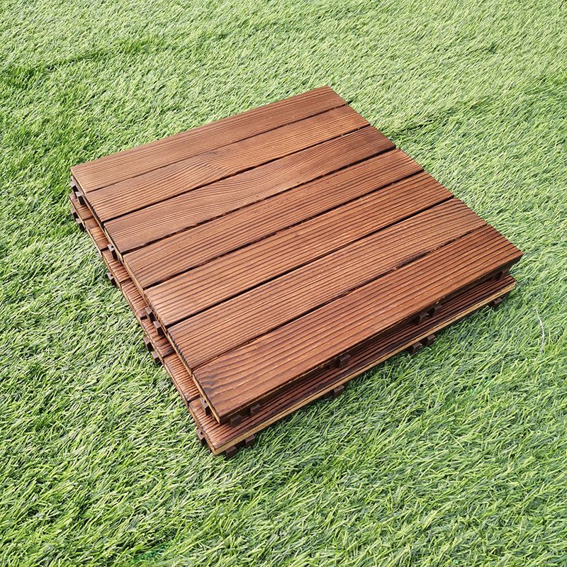 BowLift | 7-Slat Square Wooden Terrace Tiles Click Installation Outdoor Floor Tiles