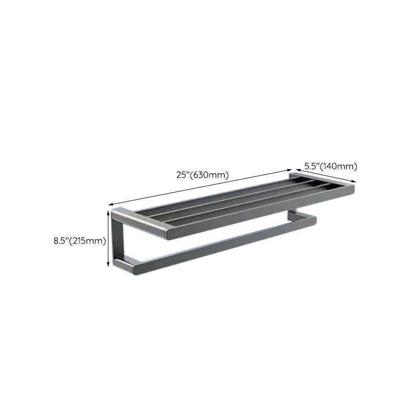 BowLift | Contemporary bathroom accessory set made of aluminum with towel holder/bath shelf