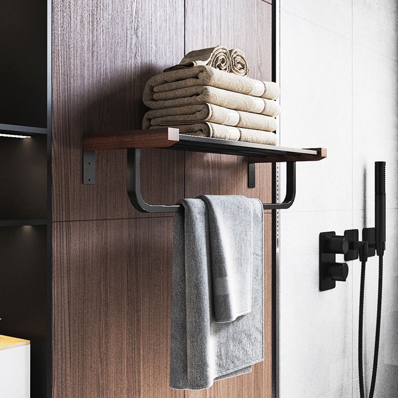 BowLift | 7-piece bathroom accessory set metal bath set with wood accents